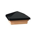 Deckorators 3 in. H X 4 in. W Black Wood Post Cap 73520